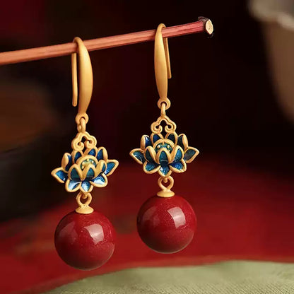 Eastculture Blooming lotus Earrings - Wealth Magnet  - Health & Longevity Blessing