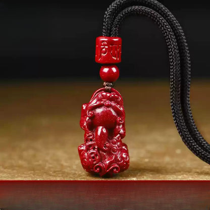 Eastculture Pixiu Cinnabar Necklace - Enhance Your Luck