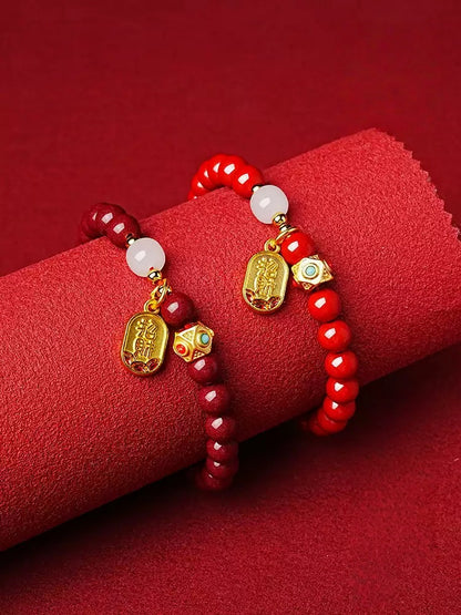 Eastculture Money and cinnabar Bracelet - Remove Bad Luck