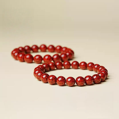 Eastculture Rare cracked cinnabar Bracelet - Increase wealth