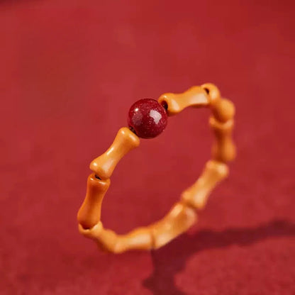 Eastculture Bamboo Ruby Ring- Increase wealth