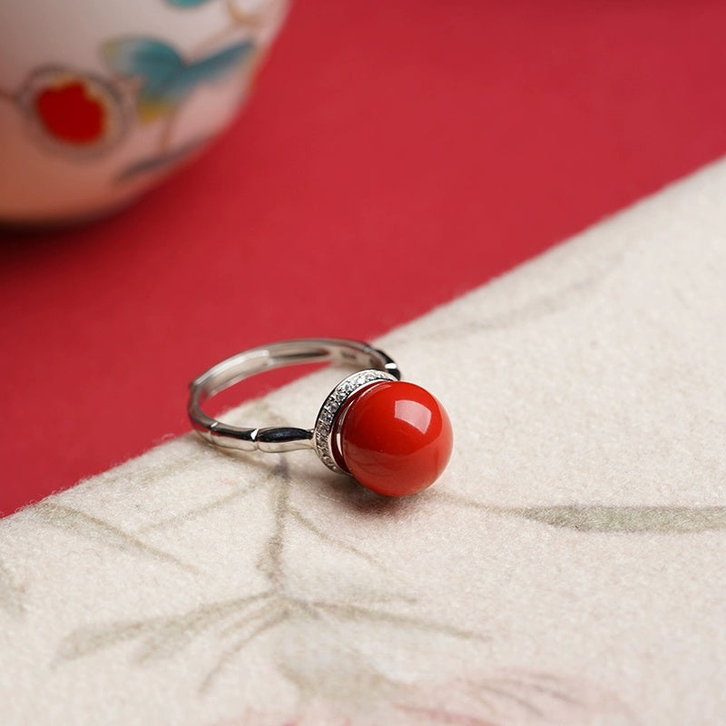 Eastculture Silver Ruby Ring  - Feng Shui Metaphysics