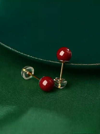 Eastculture Cinnabar Ruby Earrings - Feng Shui Metaphysics