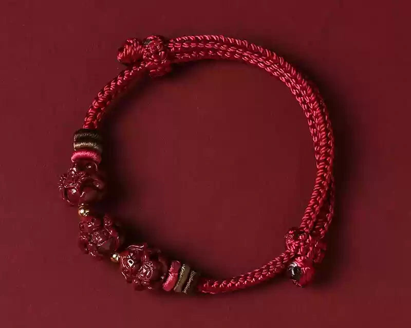 Eastculture Hand-woven rope Pixiu Bracelet - Health & Longevity Blessing