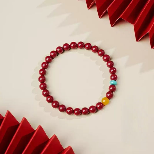 Eastculture Special orange-blue cinnabar Bracelet - Feng shui metaphysics
