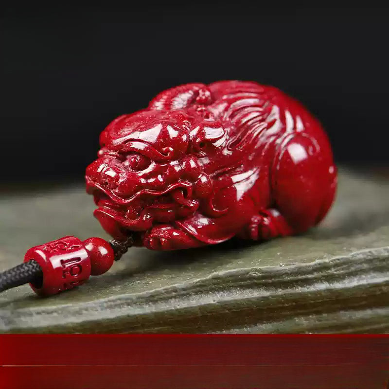 Eastculture Pixiu Cinnabar Necklace - Enhance Your Luck