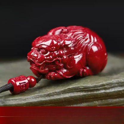 Eastculture Pixiu Cinnabar Necklace - Enhance Your Luck