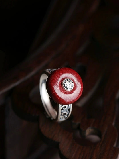 Eastculture Silver cinnabar Ring - Boost Your Luck