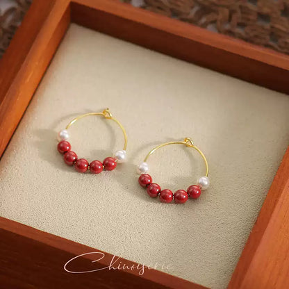 Eastculture Five beads in series Earrings - Wealth Magnet