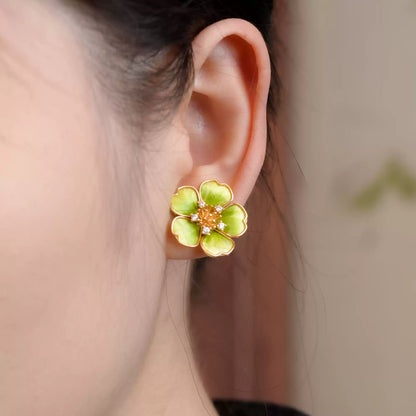Eastculture  Yellow petals earrings