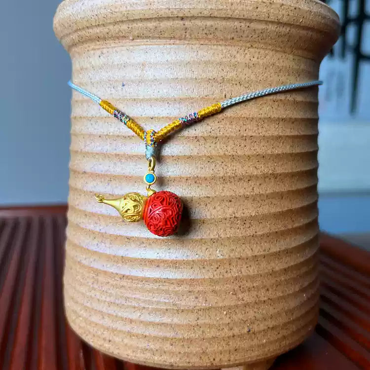 Eastculture Golden Red Gourd Necklace - Attract Romance