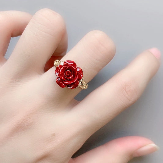 Eastculture Rose Ruby Ring - Spread Health & Life Blessings