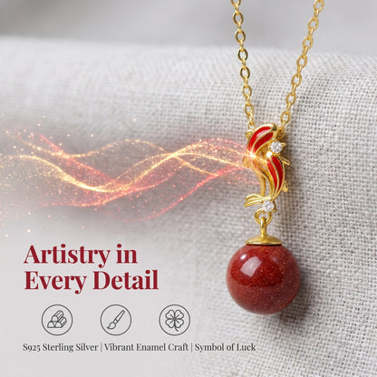 Eastculture Lucky Pisces Cinnabar Necklace - Remove Bad Luck