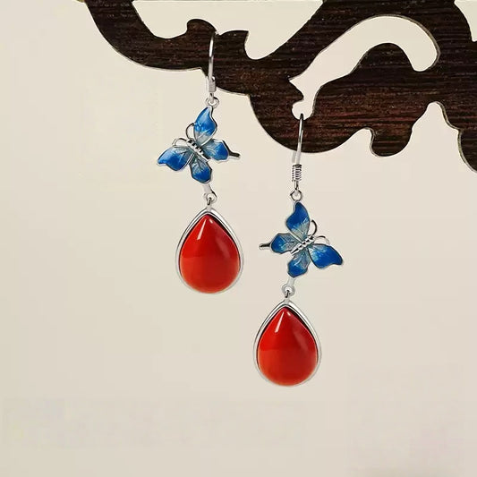 Eastculture blue butterfly Earrings - Amplify Your Luck