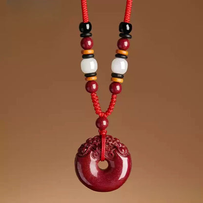 Eastculture Finely carved round jade Fortune Necklace - Remove Bad Luck