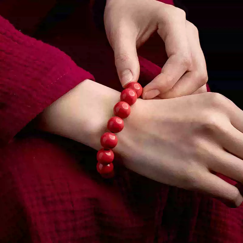 Eastculture Orange-red cinnabar Bracelet  - Get Love