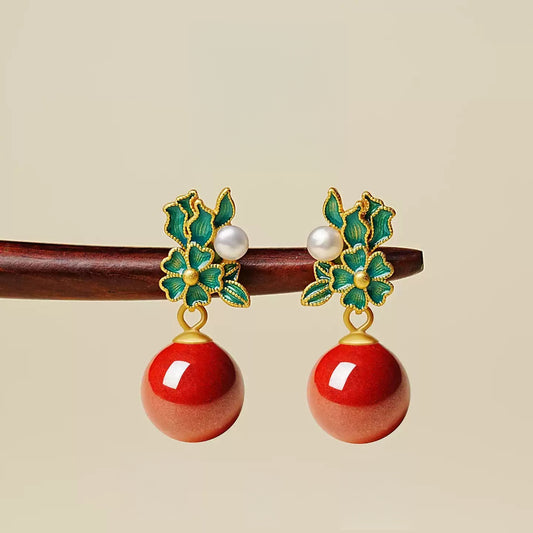 Eastculture China's top designer designs green leaves Earrings  - Love Attractor