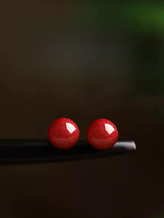 Eastculture Cinnabar Ruby Earrings - Amplify Your Luck