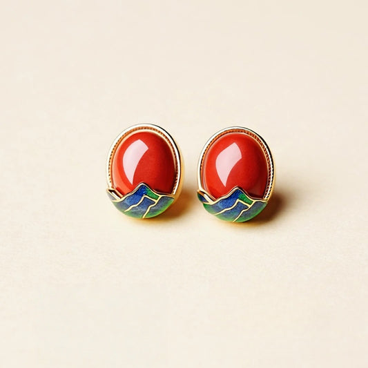 Eastculture Mountain Vermilion Earrings  - Love Attractor