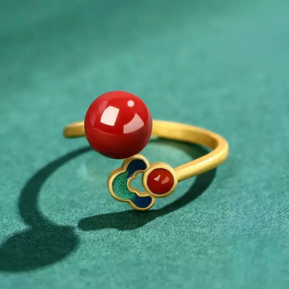 Eastculture Auspicious Cloud Ruby Ring - Increase wealth