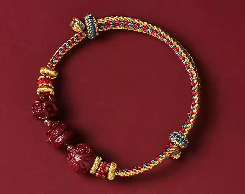 Eastculture Hand-woven rope Pixiu Bracelet - Health & Longevity Blessing