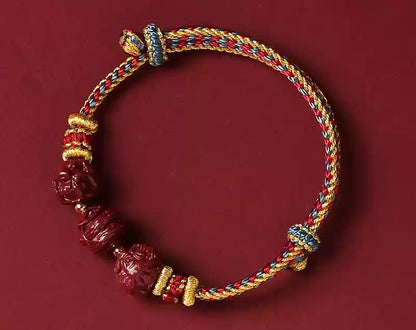 Eastculture Hand-woven rope Pixiu Bracelet - Health & Longevity Blessing