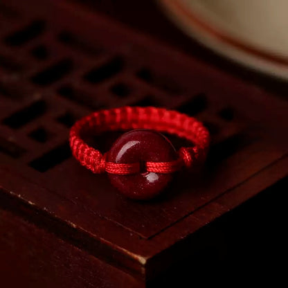 Eastculture Hand-woven rope ruby Ring  - Feng Shui Metaphysics