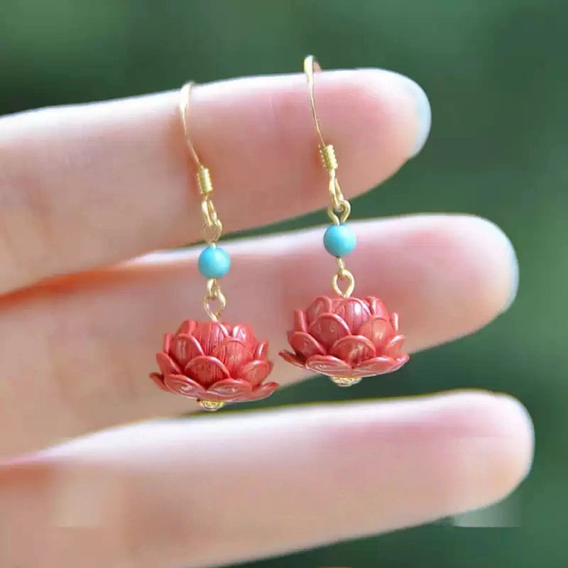 Eastculture Refined Lotus Earrings - Luck Transformer