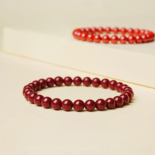 Eastculture Polished two-color cinnabar Bracelet  - Get Love