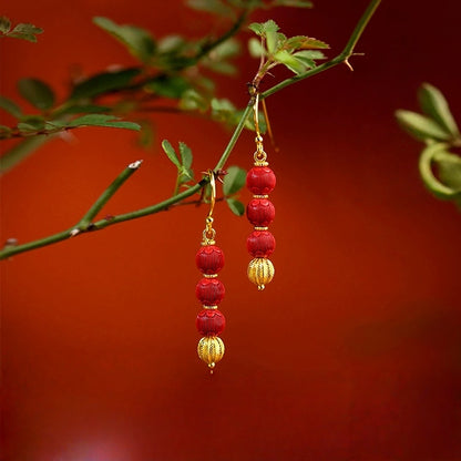 Eastculture Chinese red lanterns Earrings-  Wellness Blessing
