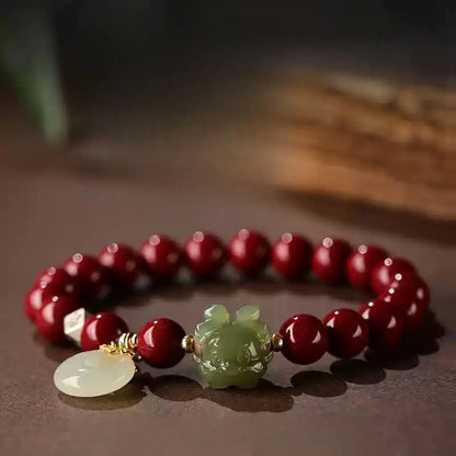 Eastculture Customized Lucky White Jade Bracelet - Health & Longevity Blessing
