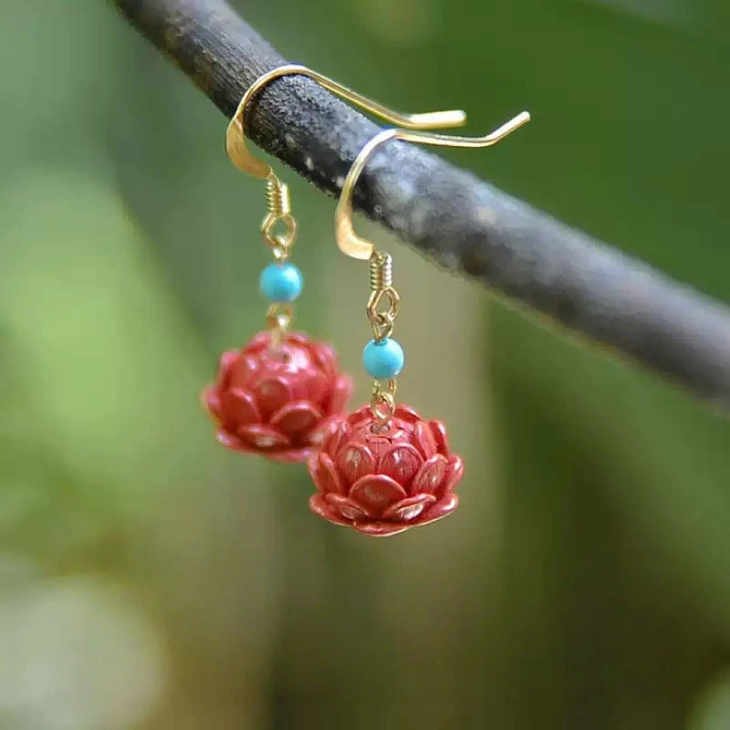 Eastculture Refined Lotus Earrings - Luck Transformer