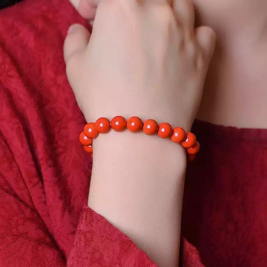 Eastculture Orange-red cinnabar Bracelet  - Get Love
