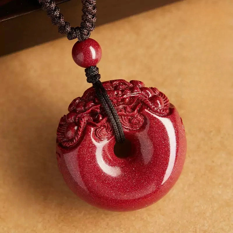 Eastculture Finely carved round jade Fortune Necklace - Remove Bad Luck