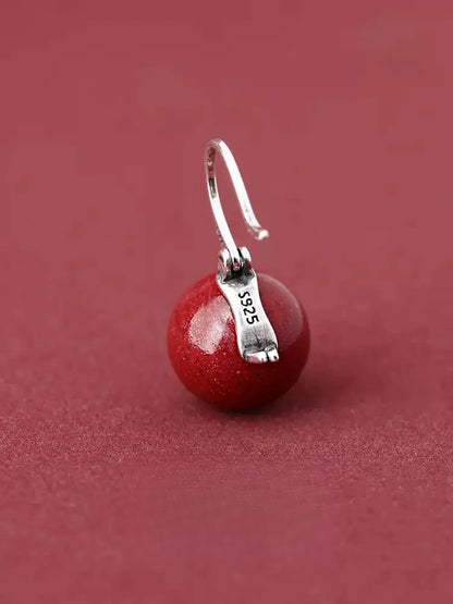 Eastculture Silver Ruby Earrings -  Wellness Blessing