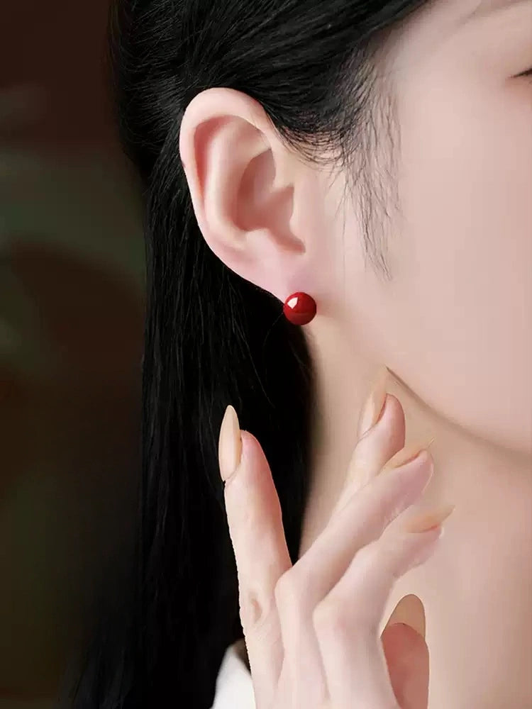 Eastculture Cinnabar Ruby Earrings - Amplify Your Luck