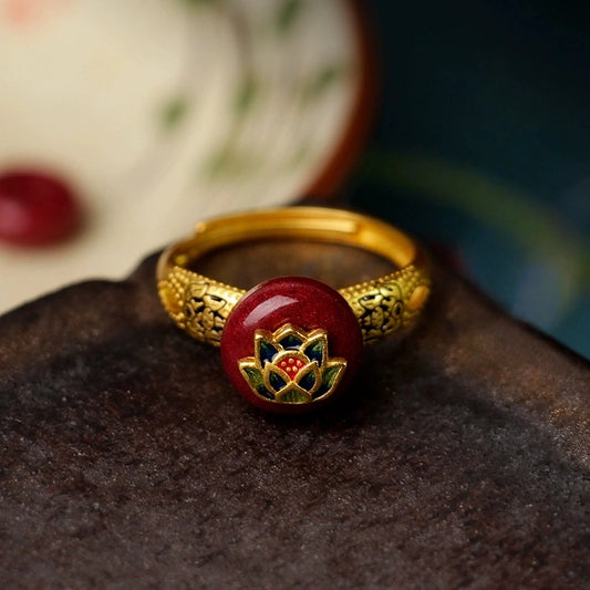 Eastculture Golden Lotus Ring - Attract True Love