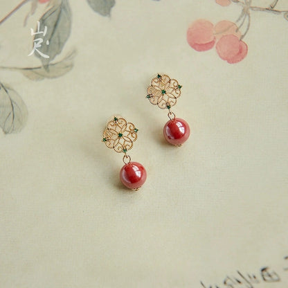 Eastculture Beautifully designed flowers Earrings - Wealth Magnet  - Health & Longevity Blessing