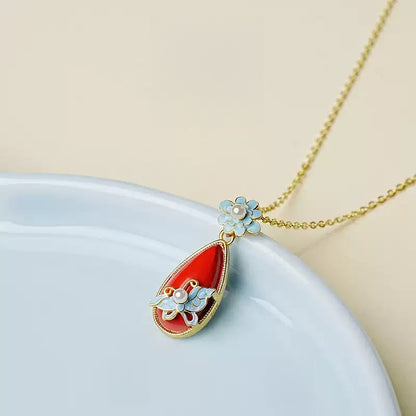 Eastculture blue butterfly Necklace - Health & Longevity Blessing
