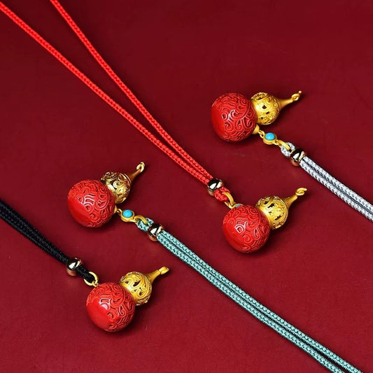 Eastculture Golden Red Gourd Necklace - Attract Romance