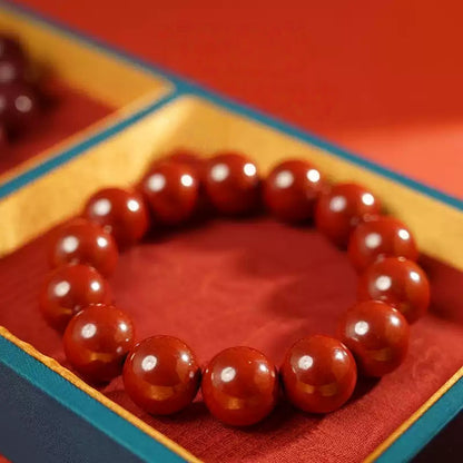 Eastculture Large cinnabar Bracelet - Health & Longevity Blessing