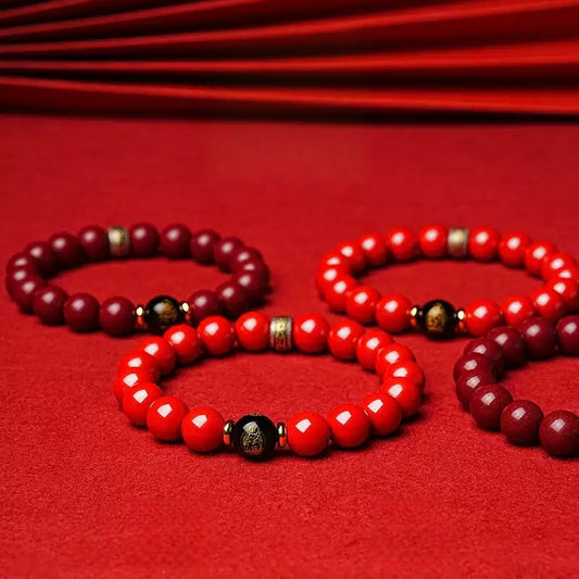Eastculture Two-color ruby and cinnabar Bracelet - Increase wealth