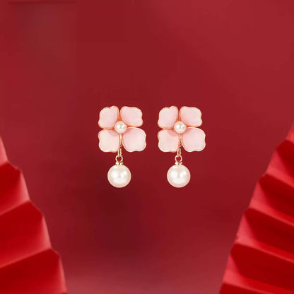 Eastculture  Pink petals earrings
