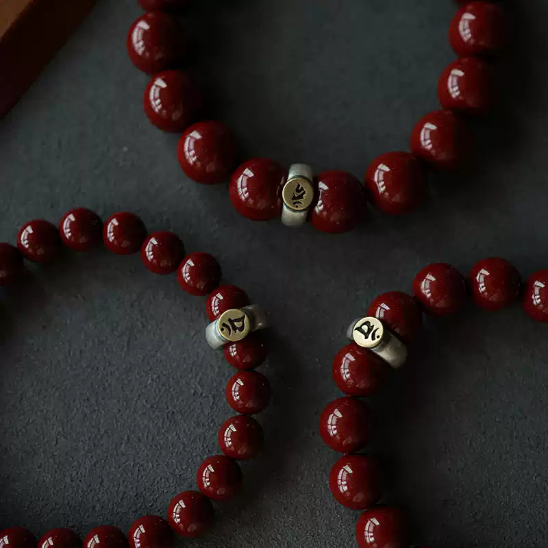 Eastculture Special cinnabar Bracelet - Health & Longevity Blessing