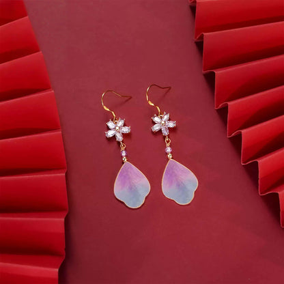 Eastculture  Purple feathers earrings