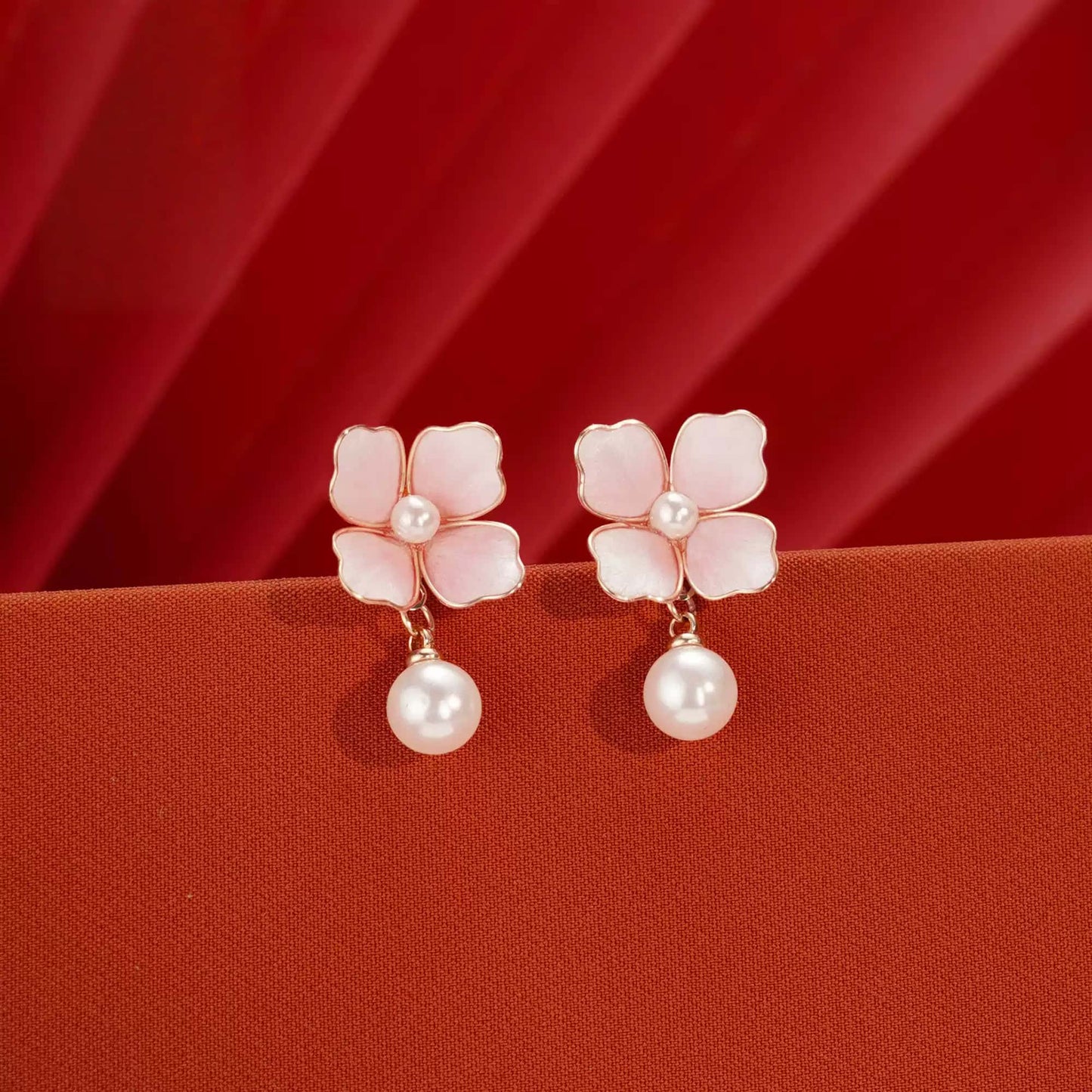 Eastculture  Pink petals earrings