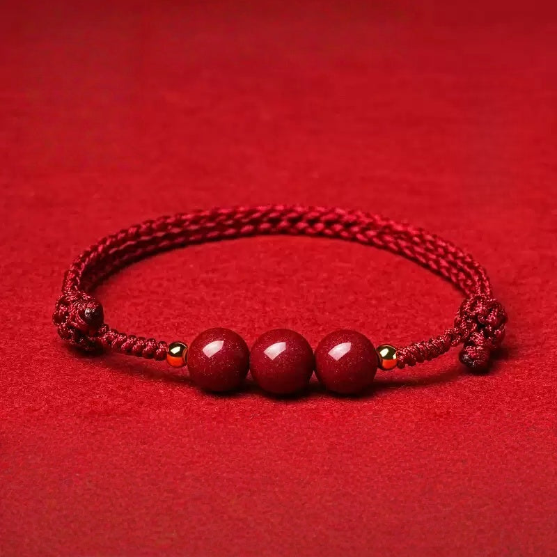 Eastculture Handmade red rope cinnabar Bracelet - Increase wealth