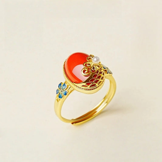 Eastculture Delicate pearl scales Ring - Boost Your Luck