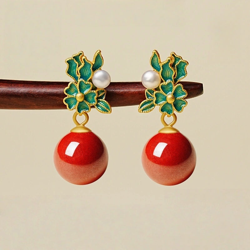 Eastculture China's top designer designs green leaves Earrings  - Love Attractor