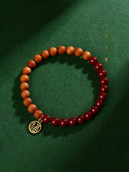 Eastculture Two-color Chinese auspicious blessing Bracelet - Increase wealth